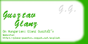 gusztav glanz business card